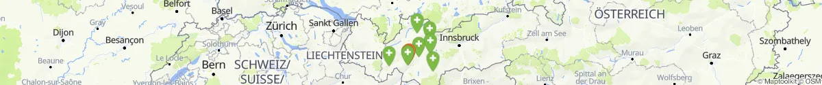 Kartenansicht für Apotheken-Notdienste in der Nähe von Häselgehr (Reutte, Tirol)